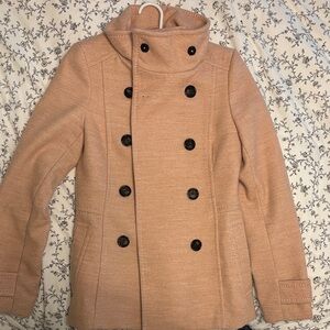 H&M Women's Double-Breasted Peach Coat